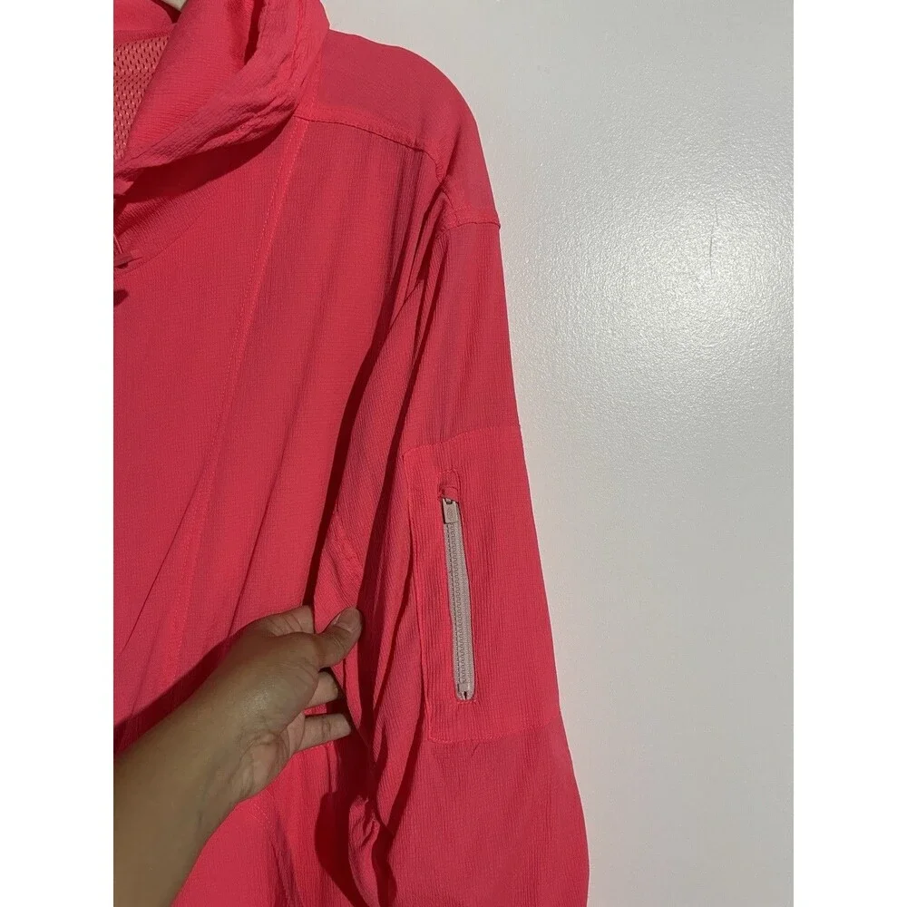 Free People Movement Jacket M Pink Solid Run Wild Hooded Athleisure Gym Training